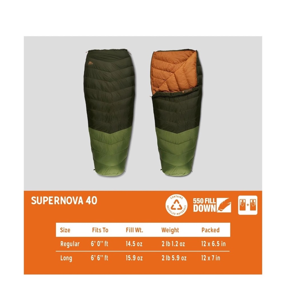 Kelty Supernova 40 Degree Sleeping Bag - Picture 4 of 10